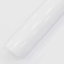 汽车亮光面改色膜 全车贴车身亮光面贴膜  亮光黑白红橙黄绿贴纸 白色【亮光】 1.5米*0.5米长