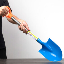 儿童铲子挖土 大号儿童加厚沙滩铲子玩具套装玩沙工具幼儿园挖土沙铲桶铁锹锄头 63CM不锈钢杆尖头铲 颜色随机