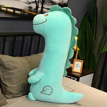生日礼物抱枕女生睡觉儿童玩偶公仔夹腿长小女孩大号可爱拆洗娃娃毛绒玩具抖音网红同款 绿色恐龙 长约1.2米(棉有内胆)