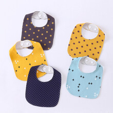 防水围嘴夏季薄款婴儿纯棉围兜儿童饭兜宝宝U型口水巾 防水U型5条装A组