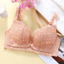 孕妇内衣胸罩怀孕期 小胸哺乳文胸厚款怀孕产后期喂奶防下垂前开扣手托聚拢内衣女32码 虾红 32/70AB厚款