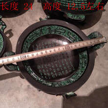 【曲美思】仿古青铜器摆件聚宝盆转运鱼洗盆工艺品风水摆设家居装饰新品 中号聚宝盆