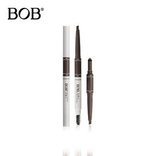 BOB眉笔防水防汗不脱色自然持久初学眉膏眉粉刷三合一 03灰色