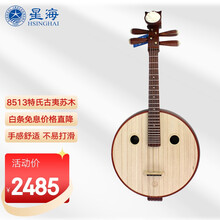 星海中阮民族乐器 原木色花开富贵头饰 8513特氏古夷苏木中阮