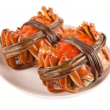 【活蟹】大闸蟹鲜活活体螃蟹现货六月黄公母海鲜水产蟹类 安德兰 【 3.5-3.0两 8只】只只有黄