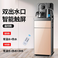 今显旗舰 饮水机小型多功能下置水桶家用立式高端全自动上水智能茶吧机 金色-双出水+遥控 温热