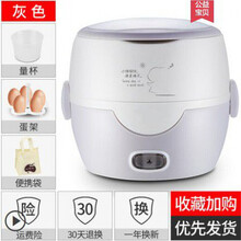 家用迷你电饭锅小型2人全自动多功能蒸米饭宿舍单人多层保温双层 A21小浣熊灰色1.2L 米可以蒸熟20