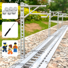 恩贝家族儿童玩具小火车仿真合金金属和谐号复兴号高铁模型场景拼搭轨道滑行 高铁拼装轨道+纽扣电池*6