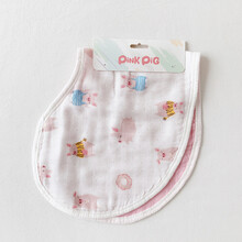 拍嗝垫肩巾新生儿宝宝拍嗝巾防吐奶巾 初生宝婴儿六层纱布隔奶巾大围嘴超软 小猪(隔奶巾)