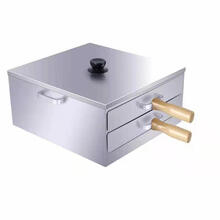 京对 家用小型肠粉机304不锈钢单双层拉肠蒸炉机迷你抽屉式工具家庭装 双层(304盘豪华款)3个平盘