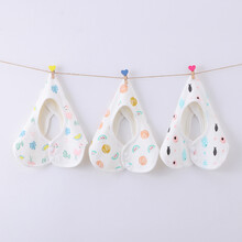 婴儿口水巾纯棉夏季薄款夏天透气可旋转防水围兜宝宝纱布围嘴 ins防水 3条 火烈鸟 西瓜 游泳鱼 均码