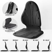 人体工学腰垫 人体工学腰垫久坐靠垫办公室座椅腰枕孕妇腰靠神器电脑椅坐垫 黑色加高调档款撑腰座(支架+海绵垫) 长度42x深度44x高度56