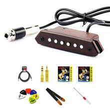 SKYSONIC 天音拾音器A710A810民谣木吉他拾音器免开孔A910打板无线拾音扩音 A810拾音器+10米连接线+赠品