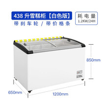 冰柜商用大容量超市冷冻冰箱展示柜卧式保鲜雪糕柜冰糕柜冰棍柜 438雪糕柜【铜管新宽带价格条】