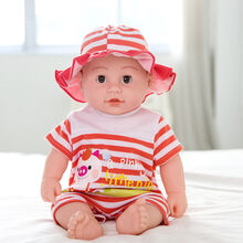 仿真婴儿会说话唱歌的洋娃娃公仔毛绒洗澡布娃娃男女儿童婴儿玩具早教女孩公主安抚玩具送女孩生日礼物 L条纹猪(女)(50厘米)大号 【动眼50厘米】彩盒248声+赠衣服一套