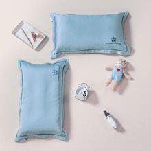 刺绣枕套 ins北欧夏季60支色枕套刺绣冰丝凉枕头套30x50乳胶枕套 浅葱 40cmX60cm