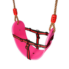 软板秋千多用EVA软板家用宝宝荡秋千室内外儿童玩具孩子户外秋千座板吊椅 粉软板含安全带+绳(悬挂配件自备