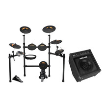 Nux DM-4S 网面军鼓架子鼓套装五鼓四镲 电子鼓实时录音便携式智能教学初学者专用  标配 带音响