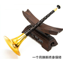 乌木唢呐乐器全套演奏纯铜D调降B索拉锁呐 乌木大降A+3个哨子