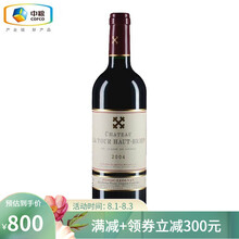 超市	【中粮名庄荟】拉图-侯伯王酒庄干红葡萄酒 正牌2004年 单支装 750ml