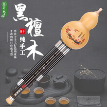 竹林丰 葫芦丝防摔胶木c调降b调防摔葫芦丝初学演奏民族乐器可拆卸 黑檀木c调铜套款+琴包+全套配件+教学资料