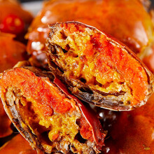 香辣蟹即食罐装熟食小螃蟹全母大闸蟹麻辣海鲜零食 350克全母1罐装