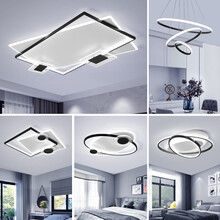 VVS美学灯 新款吸顶灯客厅灯现代简约大气灯具套餐超薄北欧卧室灯主房间灯饰 大三室两厅无极调光【包安装到手价2988】