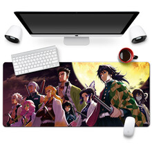 镇魂歌 鼠标垫超大号游戏动漫定制周边订做加厚锁边电脑办公键盘垫桌垫 鬼杀队 400x900x4mm
