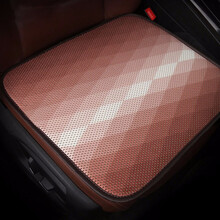 牧宝(MUBO)汽车坐垫四季小方垫前排单片座垫四季通用座垫 防滑免绑办公室座椅沙发垫 2片装 DMSJ1607咖色