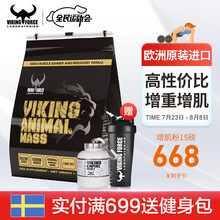 【70天量】北欧海盗增肌粉6.81kg瘦人增肥蛋白粉水解牛肉男士健身增肌增重MASS乳清蛋白粉含肌酸 椰奶味【15磅增肌粉-增肌增重-6810克】