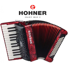 全新HOHNER德国霍纳手风琴120 96 80 72 60贝初学演奏琴考级键盘手风琴定制款 60贝斯红色