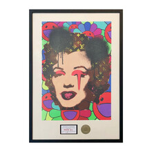 维格列艺术 Death NYC 签名限量版画 梦露系列红版家居装饰挂画 手工装裱 32*45cm 梦露×村上隆×LV