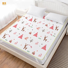 童葵（tongkui）婴儿隔尿垫 大号可洗防水床单超大透气宝宝儿童防尿床垫床笠四季通用 粉色小鹿70*150cm