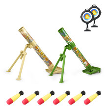 儿童迫击炮玩具弹射绝地排拍追击大炮战车军事模型男孩儿童节礼物 【双人】绝地迫击炮+6炮弹+2锅