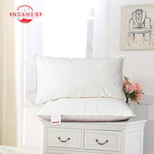 NOAHER 全棉枕芯 五星级酒店枕头枕芯 纯棉面料50%白鸭绒填充 星级酒店-白色(48×74cm)/只