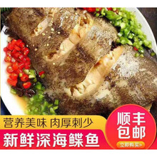 新鲜鲽鱼身比目身深海鱼鸦片鱼身去头去尾去脏海鲜 三斤装两条精品 人工精选 主推