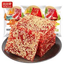 比比赞原切猪肉脯肉食熟食肉干即食猪肉铺下酒菜网红小零食品小吃 香辣味50g送同50g[共100g/袋约7片]