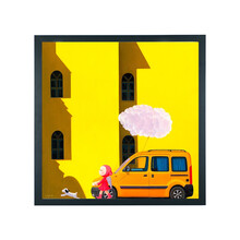 WEG维格列艺术 曹继才油画 《遛云》现代潮流简约艺术品挂画 60*60cm 遛云