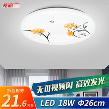 格润莱特LED吸顶灯 客厅卧室灯具 现代简约18W24W36W玄关走廊阳台过道书房餐厅厨房灯圆形白光 18W【蝶恋花】Φ26cm