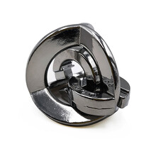 鲁班Puzzle锁蛇口逃生儿童玩具成人烧脑解闷马蹄扣魔锁全套装 深灰色 魔天(6级)