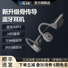 博莱宝（BLEBO）骨传导蓝牙耳机 运动跑步立体声降噪无线耳机舒适佩戴骑行头戴式防水双耳MP3带内存 极地灰【Ai智能+CVC智能降噪+可伸缩】
