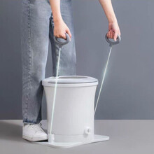 宏猫 手动甩干机.升级版免电手动脱水机.学生工人宿舍的干衣机. 灰白色(无盖版) 配送排水管+锁扣+沥水盖