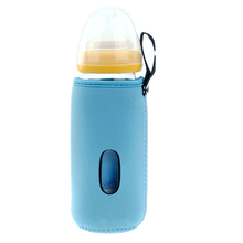 适合贝亲宽口径奶瓶套/保温袋防摔保护套玻璃/ppsu奶瓶通用 大号蓝色（适合240ml）