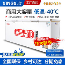 星星（XINGX）超低温商用大容量卧式冰柜零下40度速冻金枪鱼海鲜急冻冰箱电子控温三文鱼冷冻柜 718升 -40°(1955*757*880)