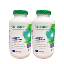 加拿大直邮Organika螺旋藻蓝绿藻片素食胶囊Spirulina500mg360粒 2瓶 360粒*2