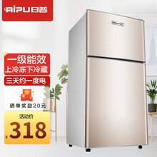 日普（RIPU） 双门小冰箱 小型迷你家用宿舍电冰箱冷藏冷冻节能 42L-时尚金【一级能耗】单人用