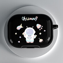 家樂聲 适用airpodspro保护套苹果3代蓝牙耳机保护套软壳潮牌一体透明硅胶ins创意pro三代 airpdspr/3代【色块招手】黑色软壳+挂钩