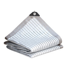 沪帆 铝箔遮阳网白色加厚加密反光防晒网庭院阳台多肉花卉家用隔热网（75%遮光率）5*8米