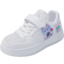 迪士尼同款女童单网底运动板鞋2021夏季新款透气防滑百搭3-11岁学生鞋 白色底单网镂空 29码内长18厘米