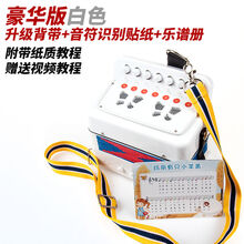送视频教程音乐儿童手风琴乐器亲子儿童玩具男孩女孩生日礼物早教 白色豪华套装